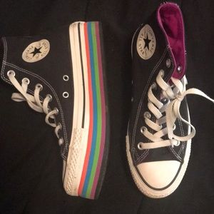 Rainbow Platform Converse All Stars